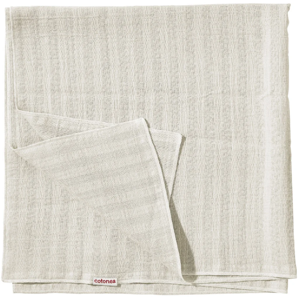 Bio Musselin Baby-Tuch in Creme von Cotonea Größe 75x75 cm
