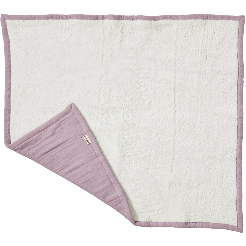 Bio Musselin Baby-Wendedecke in Altrosa Rosa von Cotonea Größe 75x85 cm