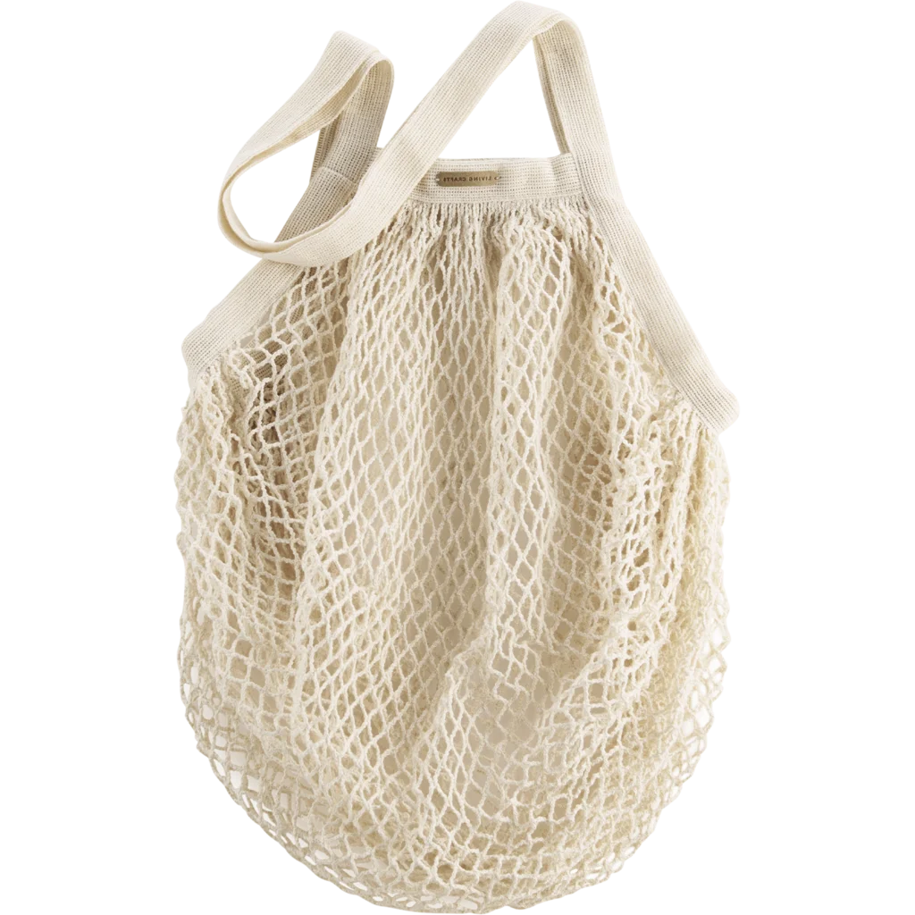 Bio Netztasche in Creme von Living Crafts Größe 36x40 cm
