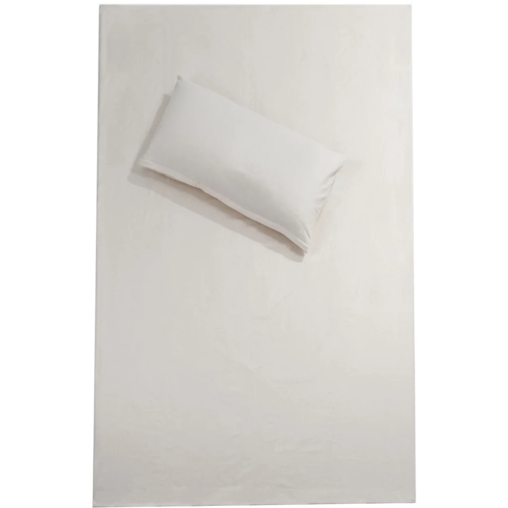 Bio Satin Bettwäsche Classic Bettbezug in Creme von mudis Größe 140x200 cm