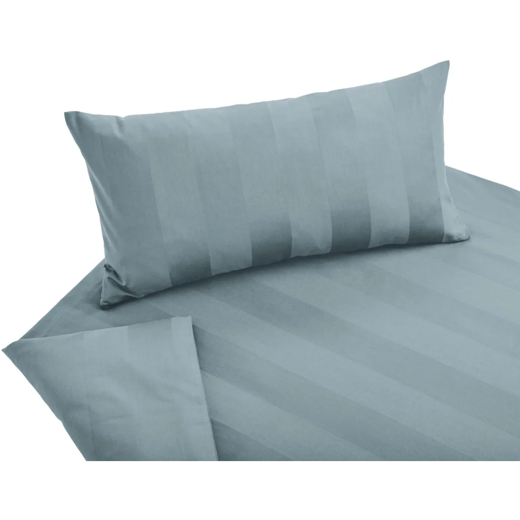 Bio Satin Bettwäsche Superbe Garnitur 3-teilig in Atlantik Blau von Cotonea Größe 200x220 + 2x 40x80 cm