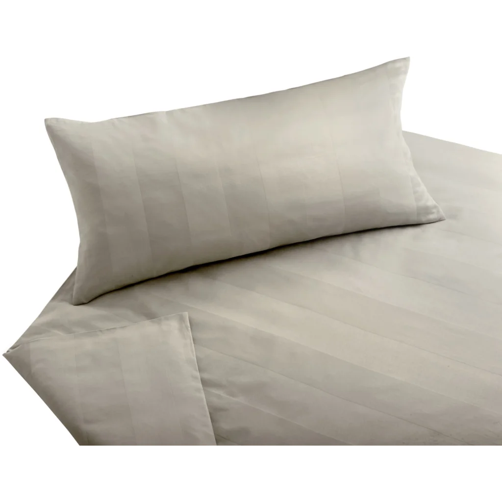 Bio Satin Bettwäsche Superbe Garnitur 3-teilig in Sand Beige von Cotonea Größe 200x200 + 2x 40x80 cm