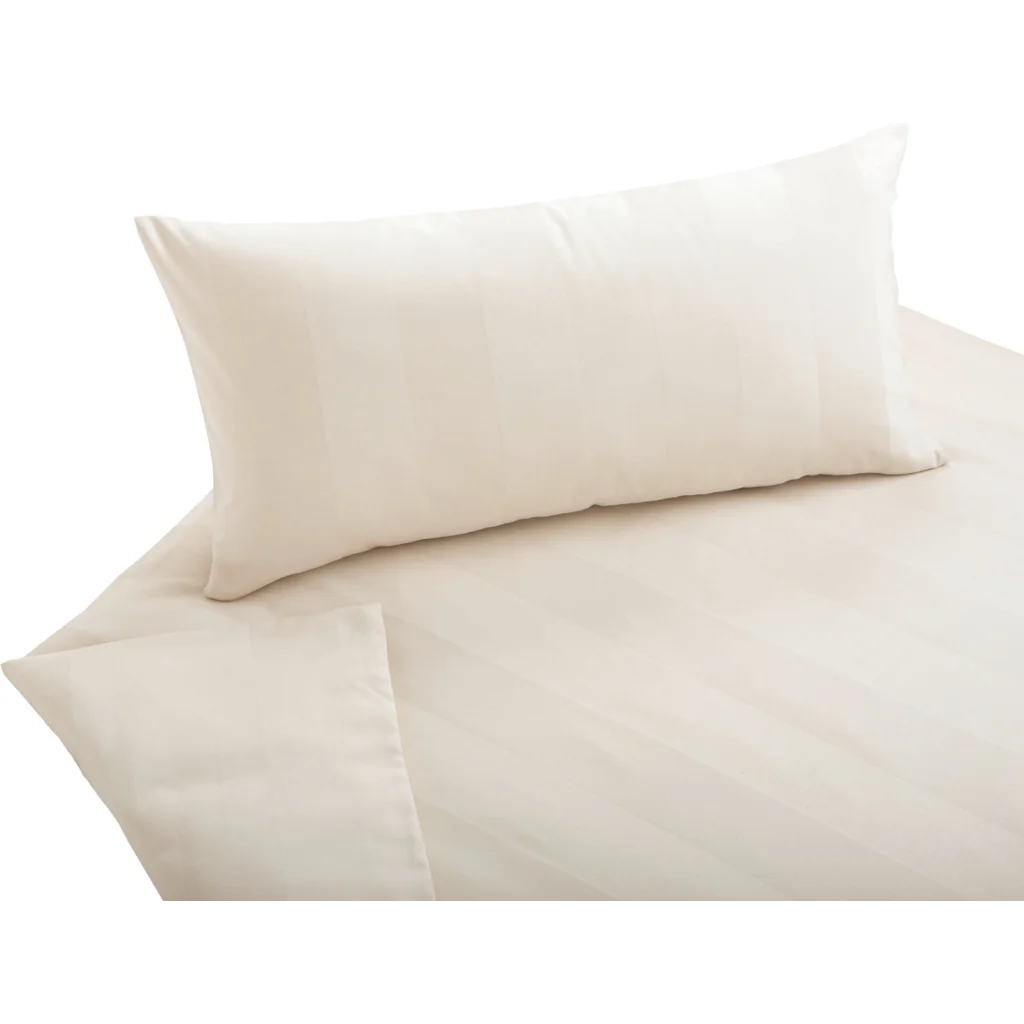Bio Satin Bettwäsche Superbe Kissenbezug in Creme von Cotonea Größe 80x80 cm