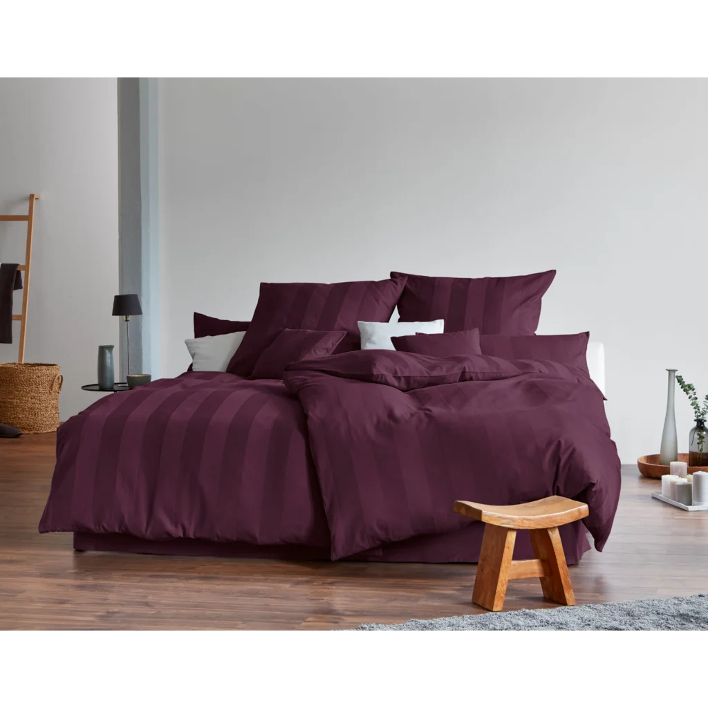 Bio Satin Bettwäsche Superbe Kissenbezug in Teak von Cotonea Größe 40x80 cm