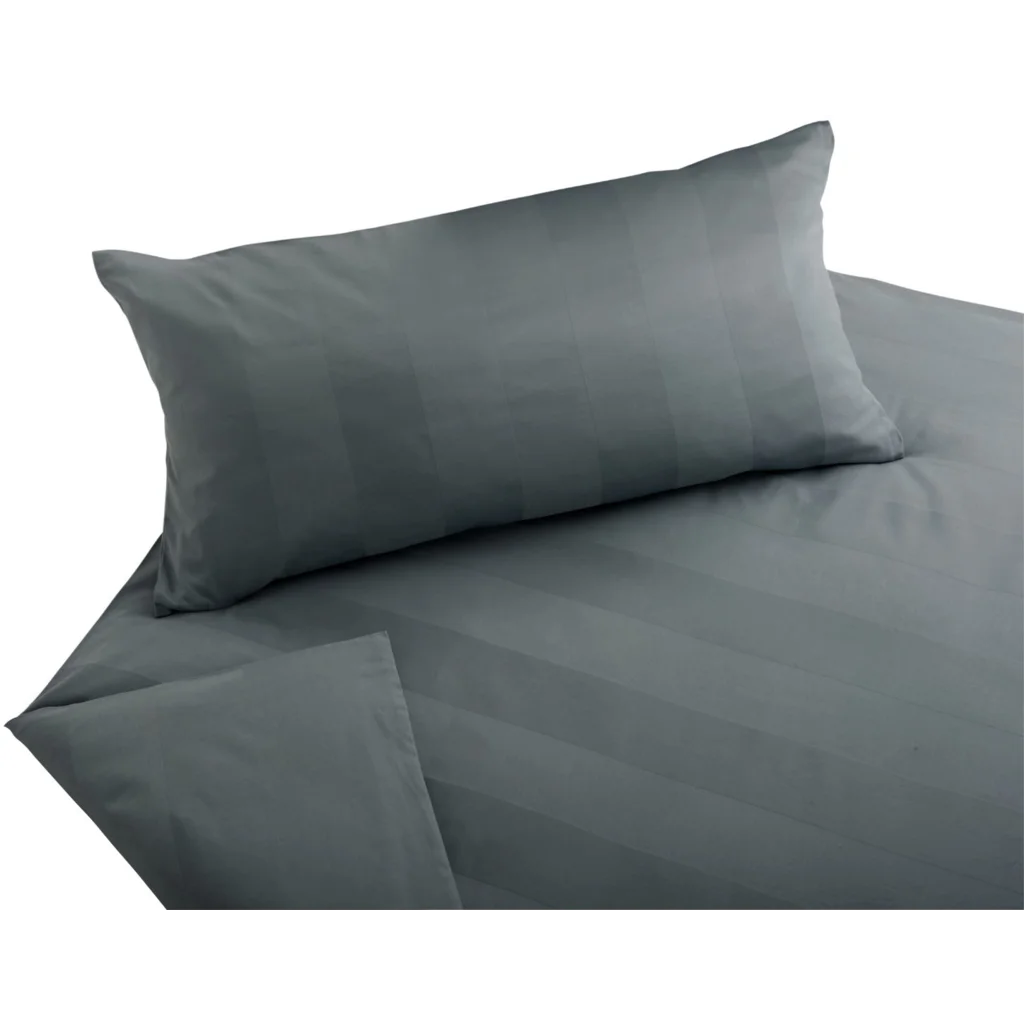 Bio Satin Bettwäsche Superbe Kissenbezug in Tinte Grün von Cotonea Größe 80x80 cm