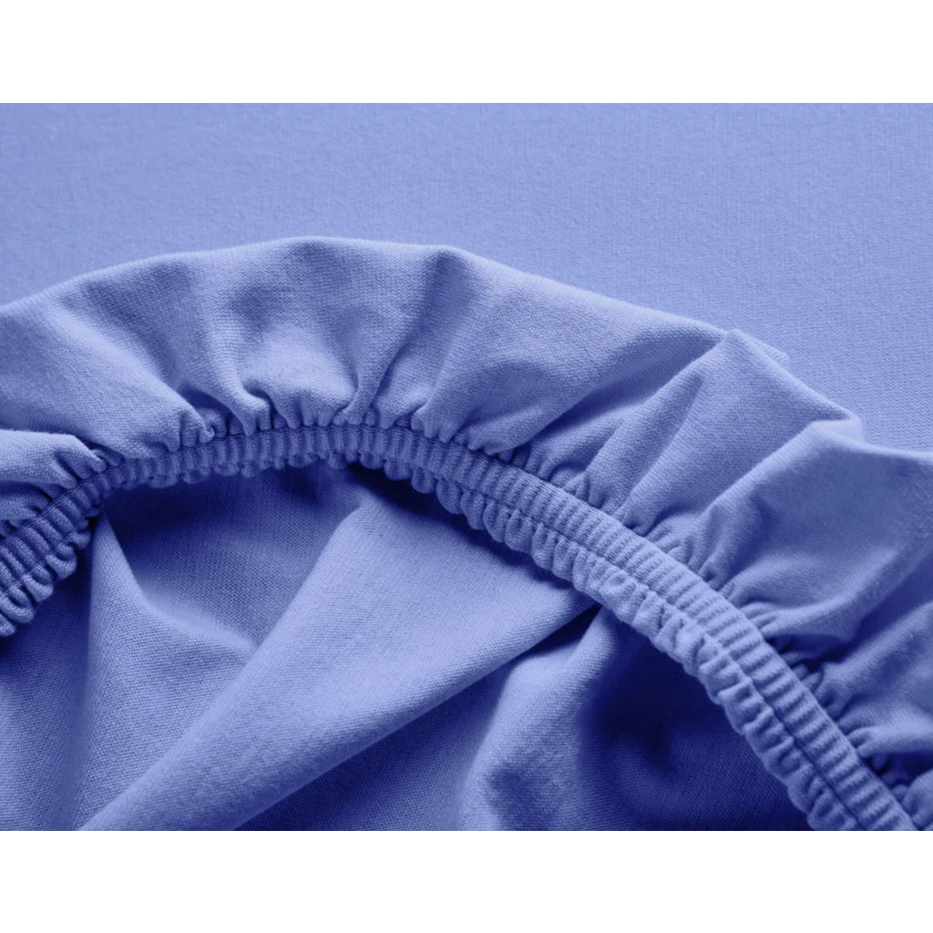 Bio Single-Jersey Spannbettlaken für Boxspringbetten in Übergröße in Blau von Cotonea Größe 140-160 x 200 cm
