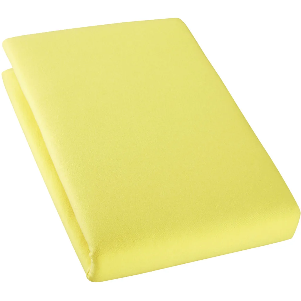 Bio Single-Jersey Spannbettlaken für Kinder-Matratzen in Gelb von Cotonea Größe 60x120 cm