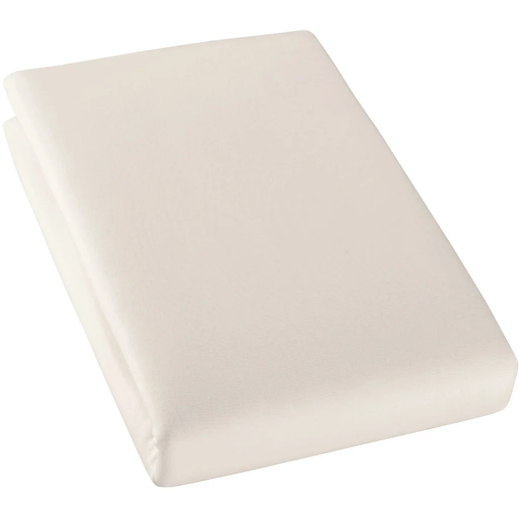 Bio Single-Jersey Spannbettlaken für Kinder-Matratzen in Kaschmir Beige von Cotonea Größe 60x120 cm