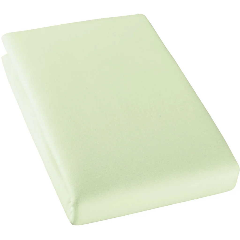 Bio Single-Jersey Spannbettlaken für Kinder-Matratzen in Mint Grün von Cotonea Größe 70x160 cm