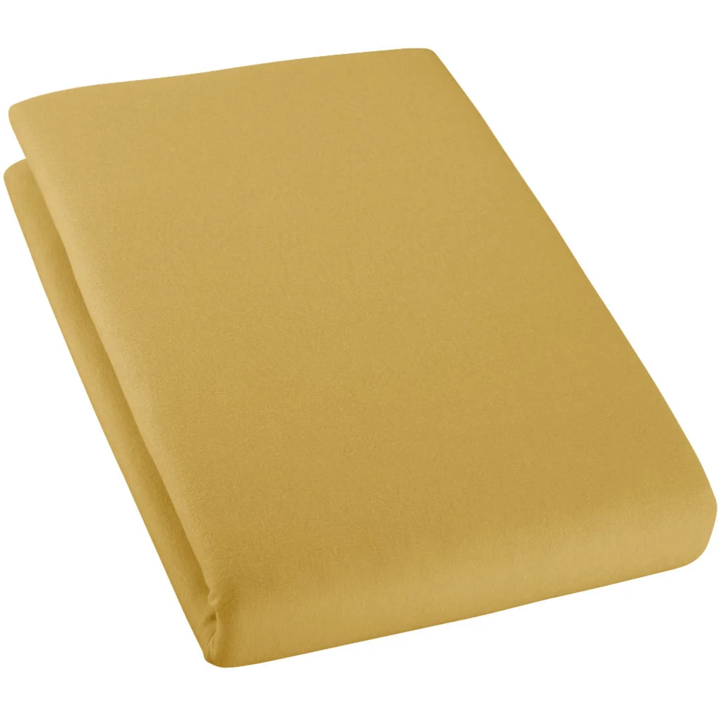 Bio Single-Jersey Spannbettlaken für Kinder-Matratzen in Safran Orange von Cotonea Größe 60x120 cm