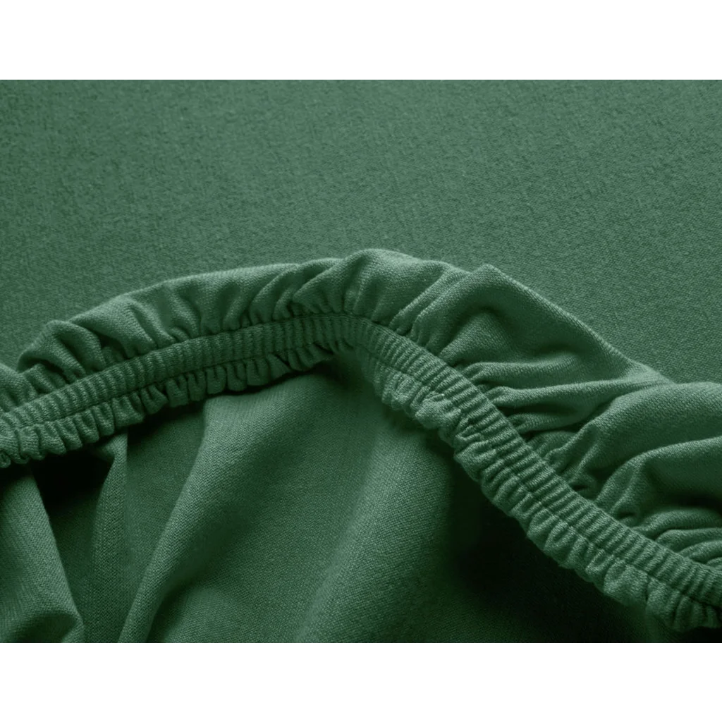 Bio Single-Jersey Spannbettlaken für Kinder-Matratzen in Smaragd Grün von Cotonea Größe 60x120 cm