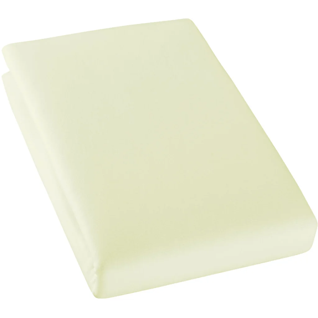 Bio Single-Jersey Spannbettlaken für Kinder-Matratzen in Tender Yellow Gelb von Cotonea Größe 60x120 cm