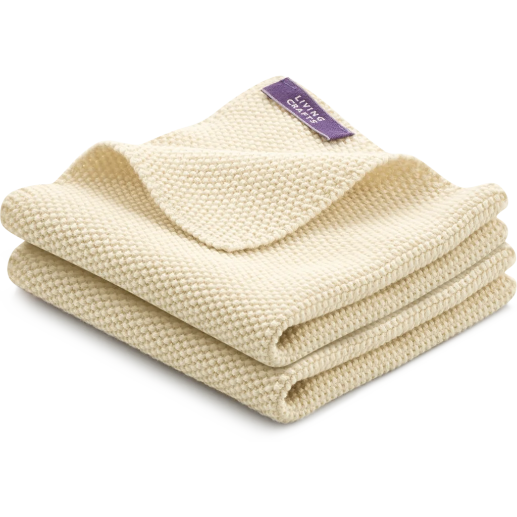 Bio Spüllappen 2er-Pack in Creme von Living Crafts Größe 28x28 cm