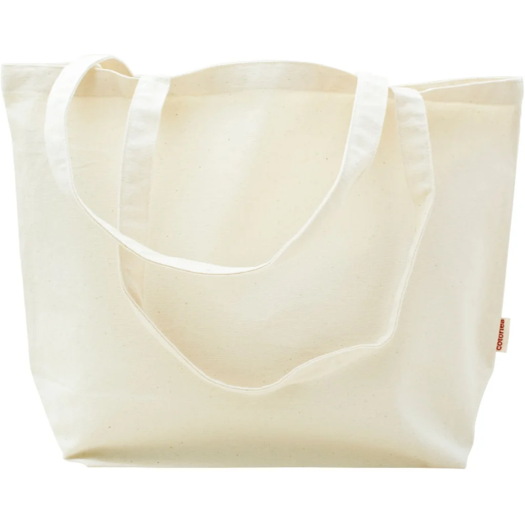 Bio Stoff-Tragetasche in Creme von Cotonea Größe 45x30 cm
