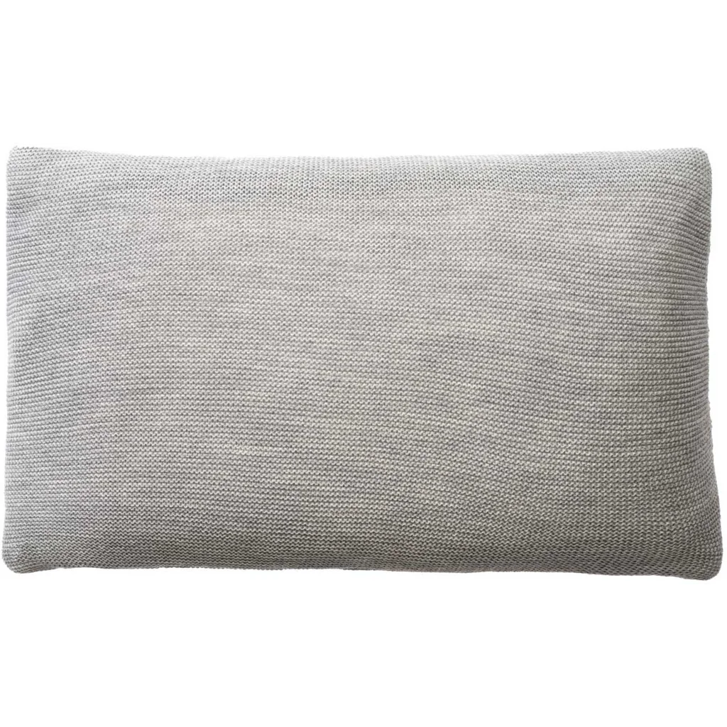 Bio Strick Kissenhülle mit Waben-Struktur in Hellgrau Grau von disana Größe 30x50 cm