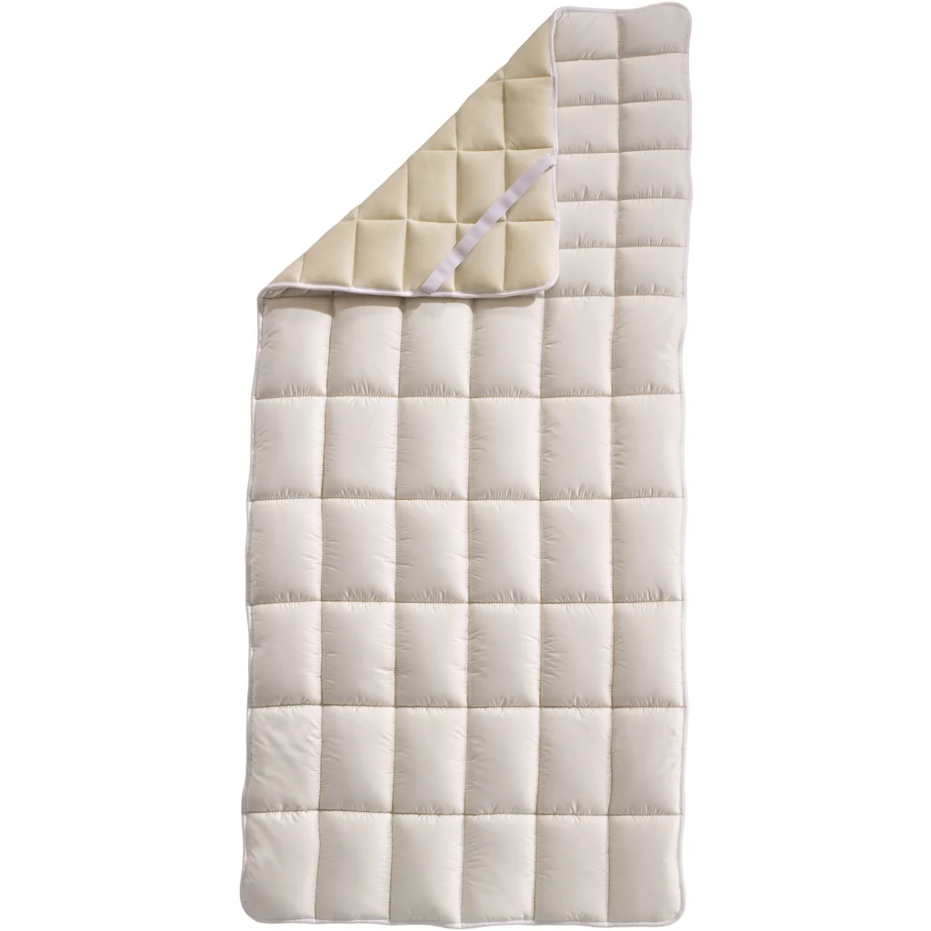 Bio Topper mit Füllung Schafschurwolle für Matratzen in Übergröße in Creme von billerbeck Größe 160x200 cm