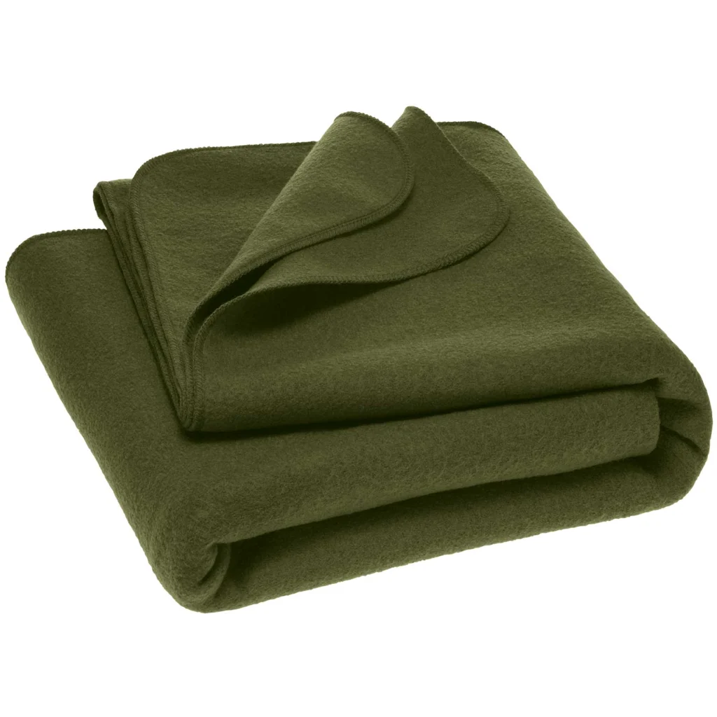 Bio Walk Baby-+Kinder-Decke in Olive Grün von disana Größe 100x135 cm