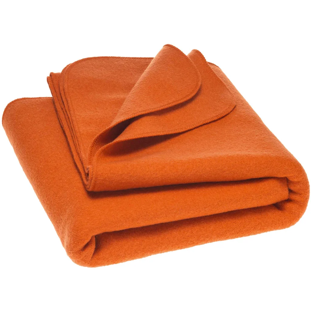 Bio Walk Baby-+Kinder-Decke in Orange von disana Größe 100x135 cm