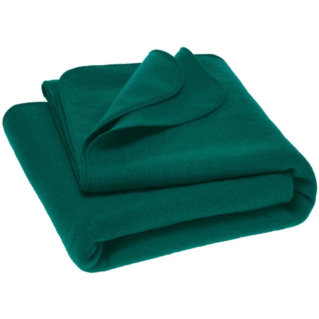 Bio Walk Decke in Pacific Grün von disana Größe 135x200 cm