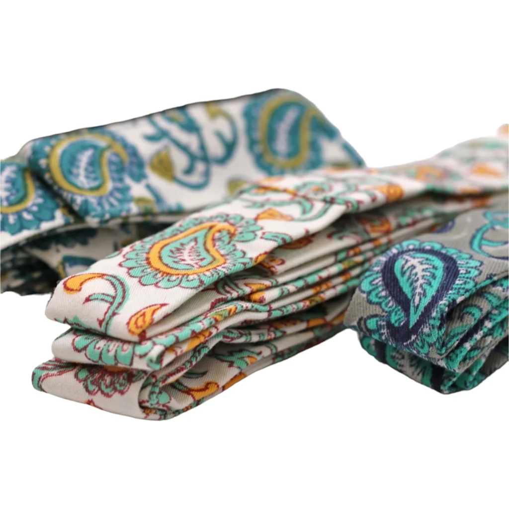 Bio Yogamatten Tragegurt bedruckt in Grau+Blau+Türkis Grau+Blau+Blau Muster Bedruckt von BAGHI Größe 96x3 cm
