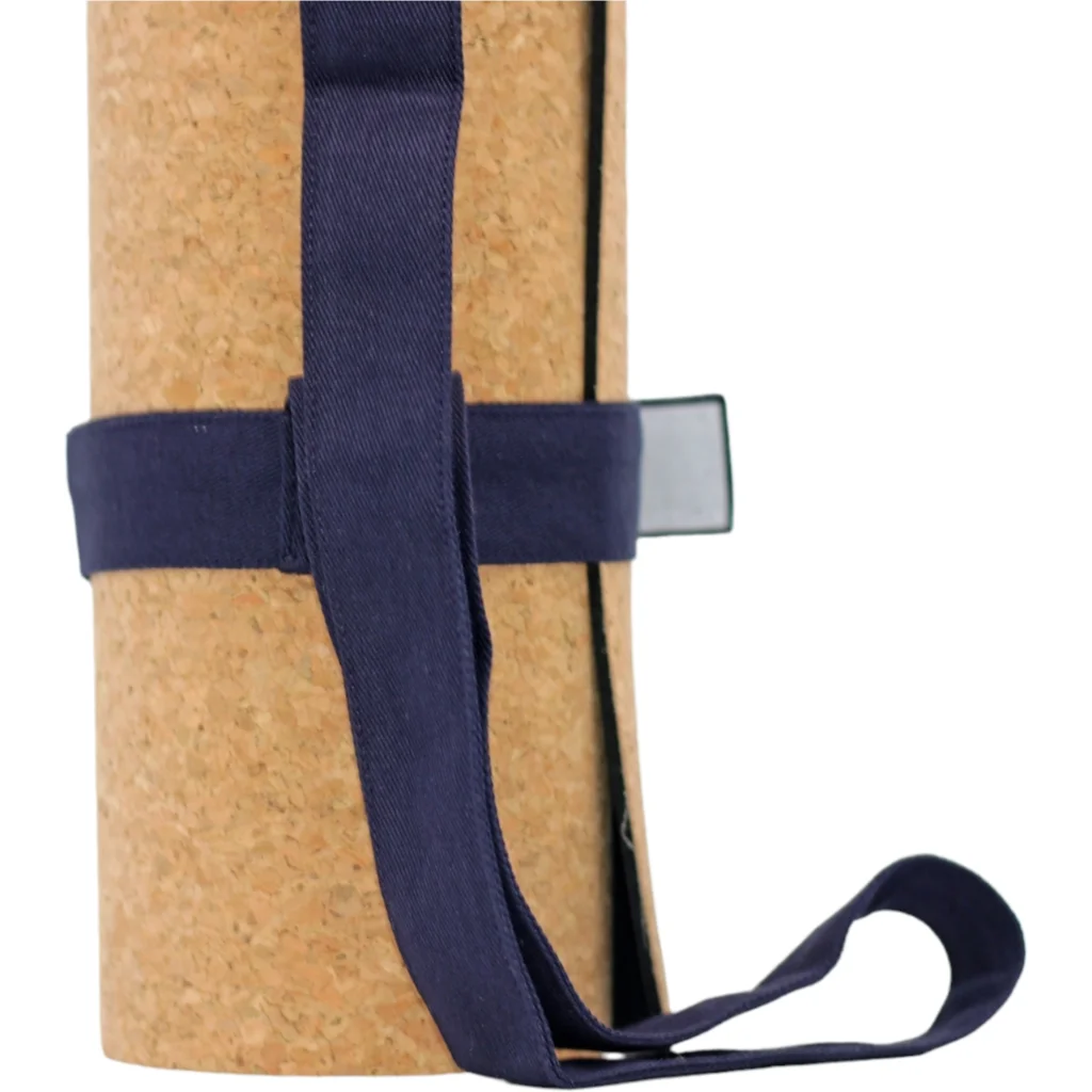 Bio Yogamatten Tragegurt in Dunkelblau Blau von BAGHI Größe 96x3 cm