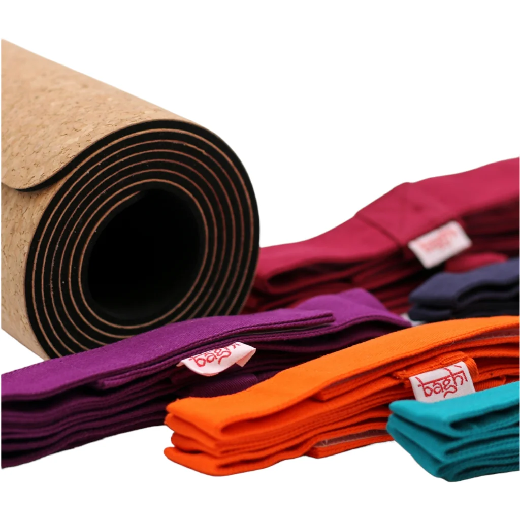Bio Yogamatten Tragegurt in Dunkelblau Blau von BAGHI Größe 96x3 cm
