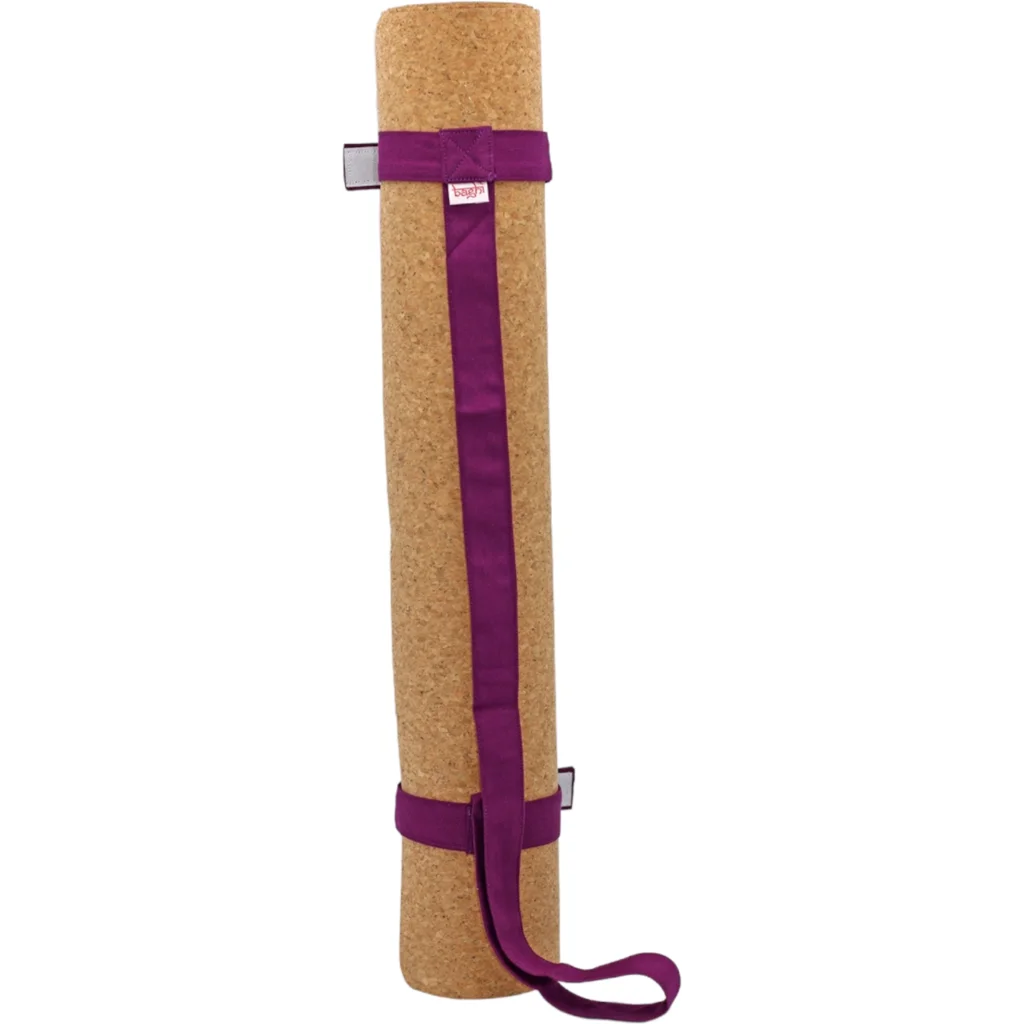 Bio Yogamatten Tragegurt in Lila von BAGHI Größe 96x3 cm