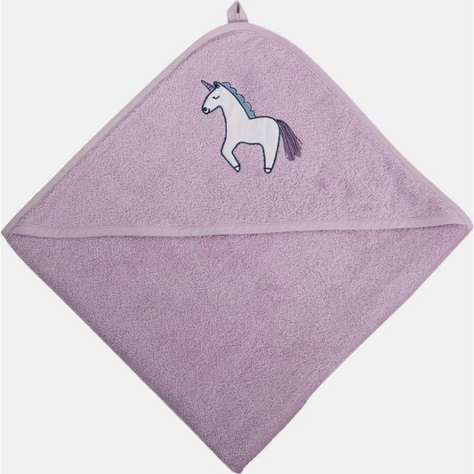 Frottier Baby-Kapuzenbadetuch Einhorn in Flieder Muster Einhorn von KATHA covers Größe 75x75 cm