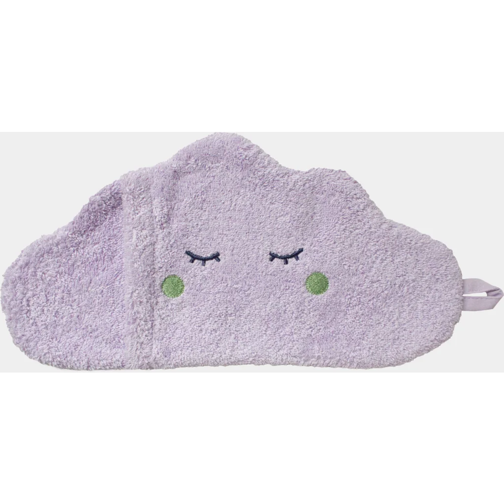 Frottier Baby-+Kinder-Waschhandschuh in Wolken-Form in Flieder Muster Wolke von KATHA covers Größe 34 cm