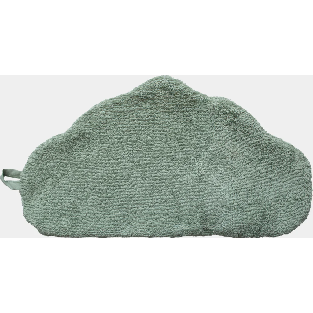 Frottier Baby-+Kinder-Waschhandschuh in Wolken-Form in Grün Muster Wolke von KATHA covers Größe 34 cm
