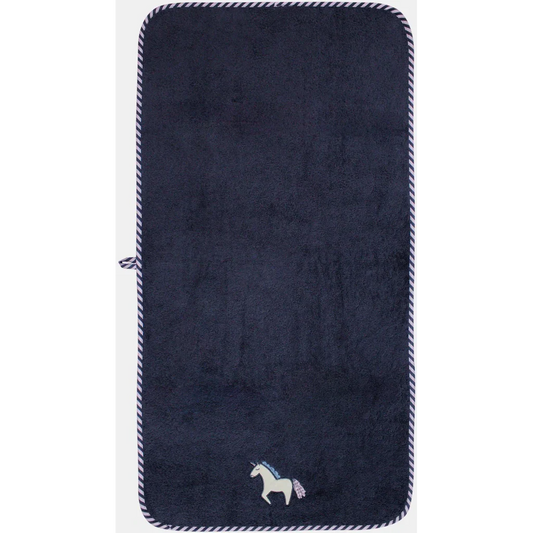 Frottier Duschtuch Einhorn in Dunkelblau Blau Muster Einhorn von KATHA covers Größe 70x140 cm