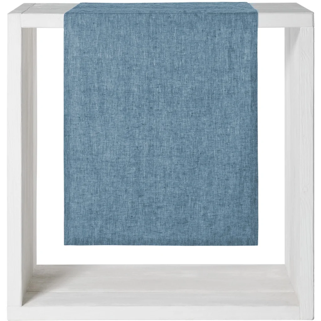 Leinen Tischdecke quadratisch in Blau von Proflax Größe 160x160 cm