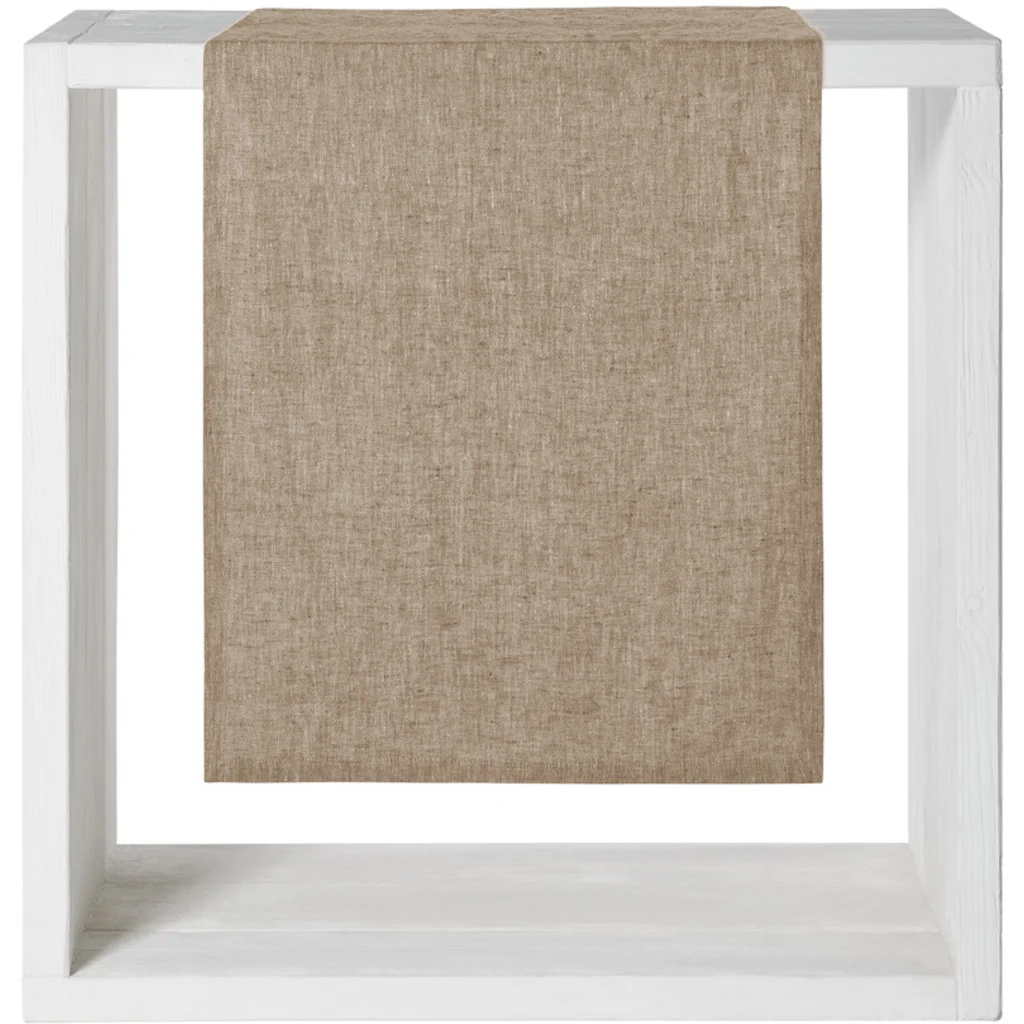 Leinen Tischdecke quadratisch in Hellbraun Braun von Proflax Größe 160x160 cm
