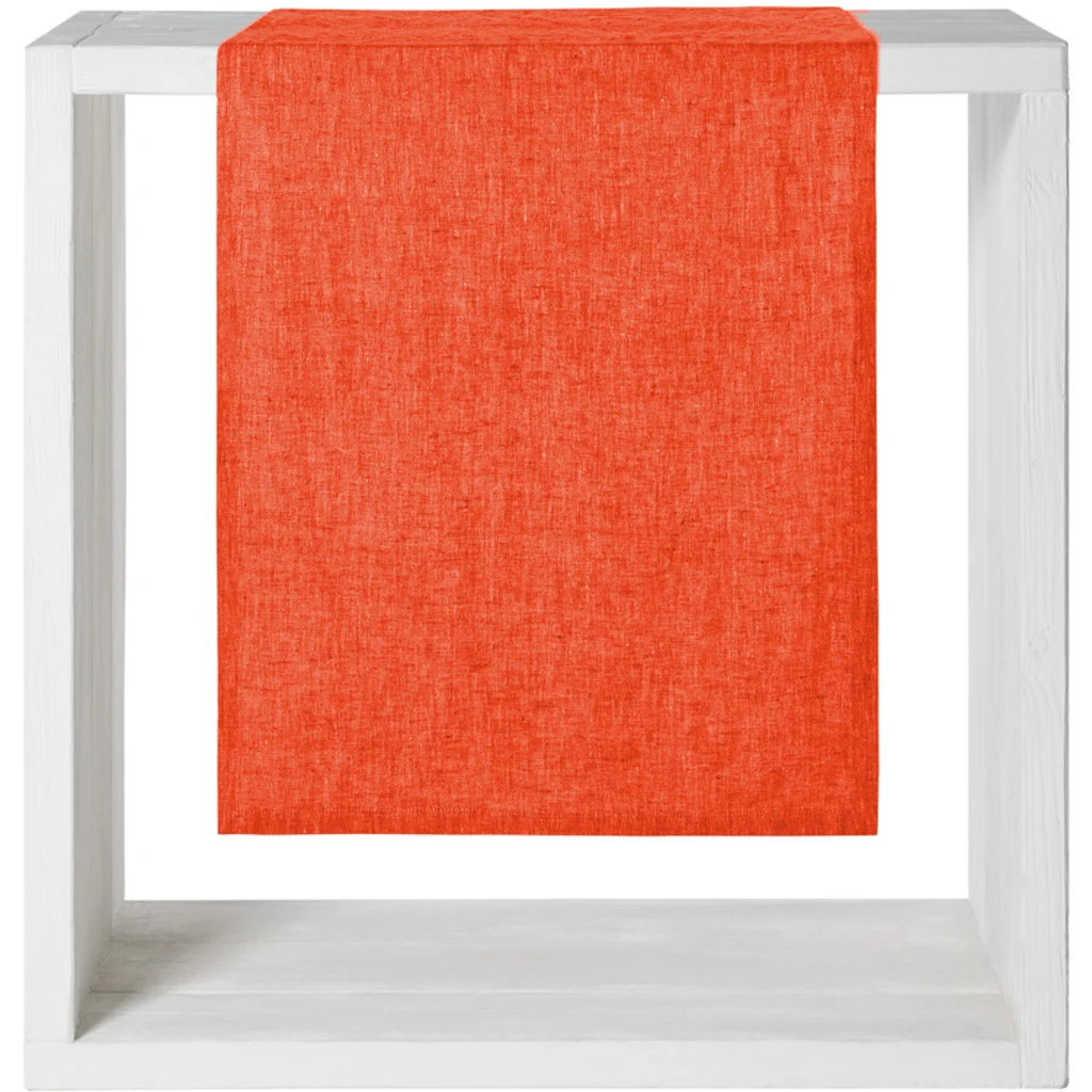 Leinen Tischdecke quadratisch in Orange von Proflax Größe 160x160 cm