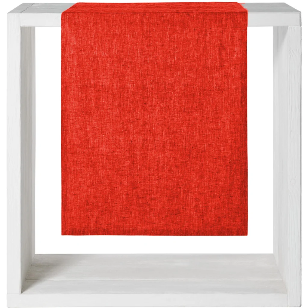 Leinen Tischdecke quadratisch in Rot von Proflax Größe 160x160 cm