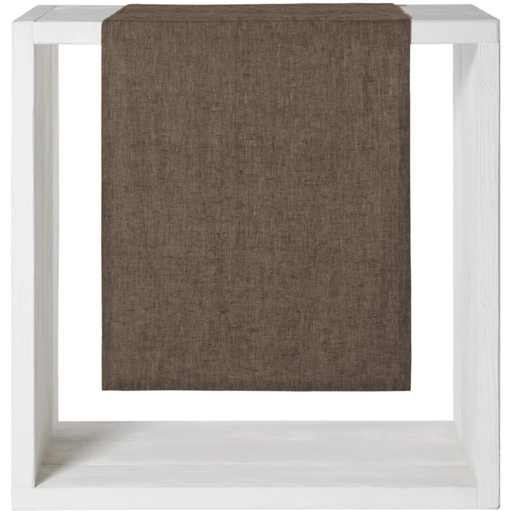 Leinen Tischläufer in Braun von Proflax Größe 50x150 cm