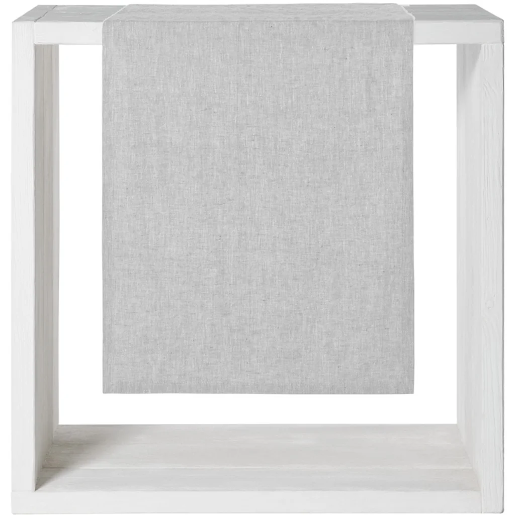 Leinen Tischläufer in Hellgrau Grau von Proflax Größe 50x150 cm