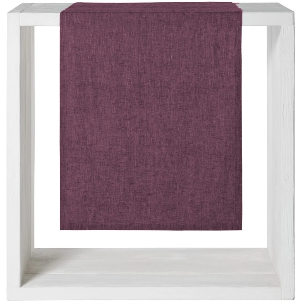 Leinen Tischläufer in Pflaume Beere von Proflax Größe 50x150 cm