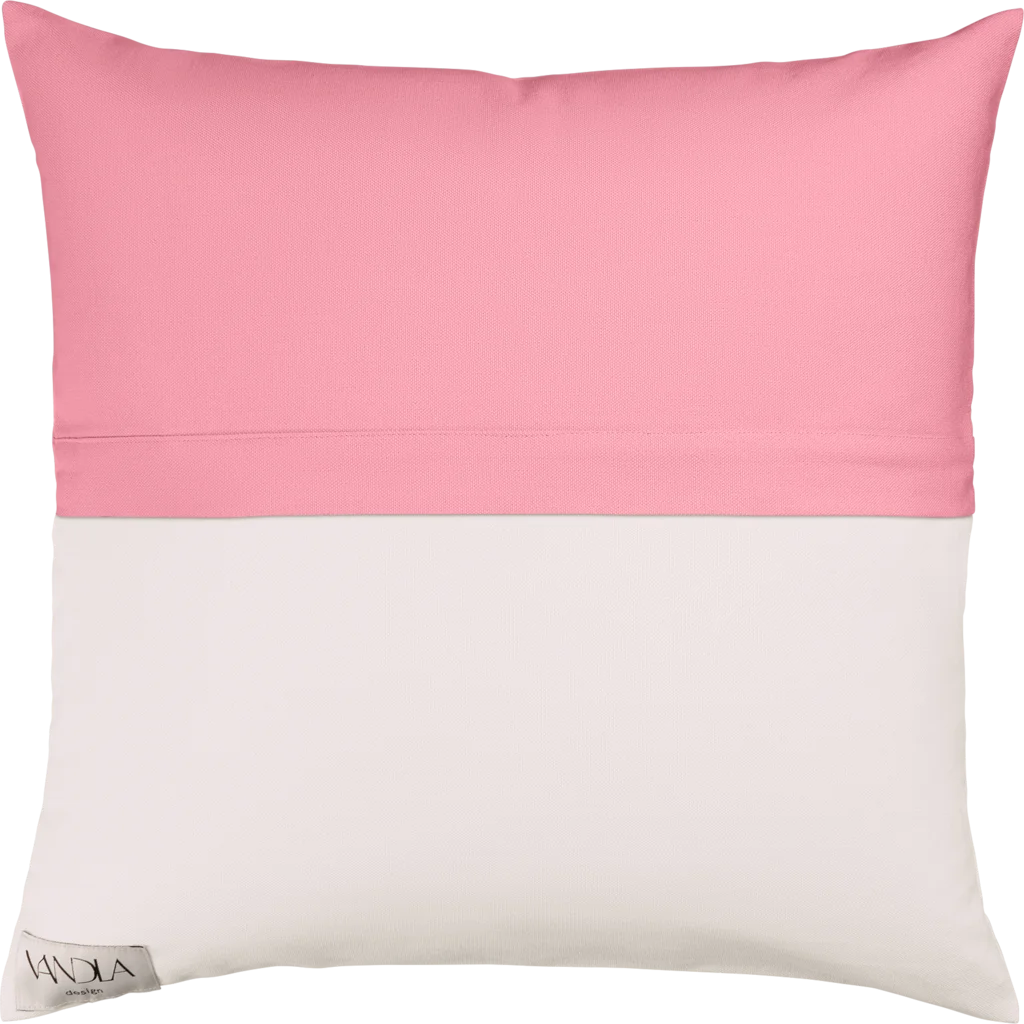 Modulare Kissenhülle Farbkombinationen mit Altrosa in Altrosa+Weiß Rosa+Weiß von Vandla design Größe 50x50 cm
