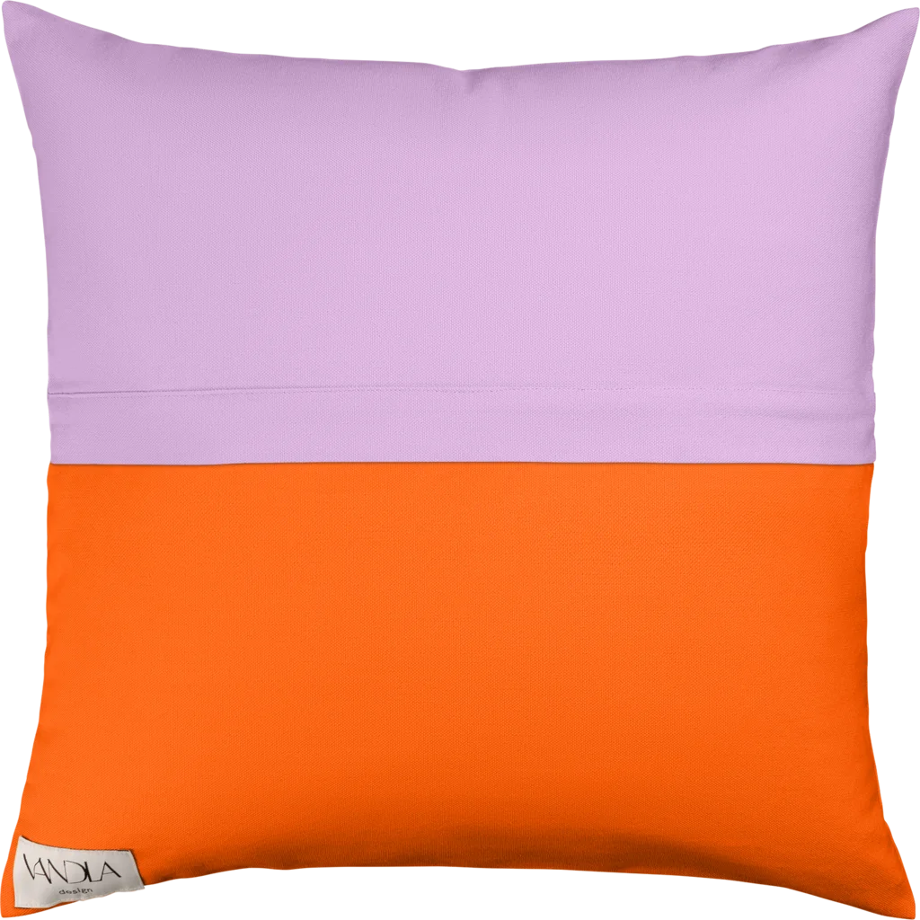 Modulare Kissenhülle Farbkombinationen mit Flieder in Flieder+Orange von Vandla design Größe 50x50 cm