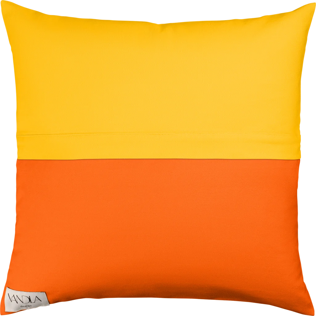 Modulare Kissenhülle Farbkombinationen mit Gelb in Gelb+Orange von Vandla design Größe 50x50 cm