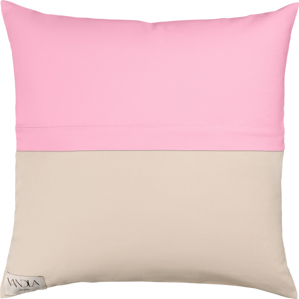 Modulare Kissenhülle Farbkombinationen mit Pink in Pink+Beige von Vandla design Größe 50x50 cm