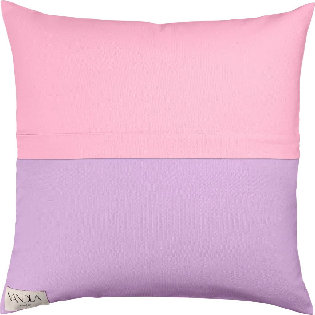 Modulare Kissenhülle Farbkombinationen mit Pink in Pink+Flieder von Vandla design Größe 50x50 cm
