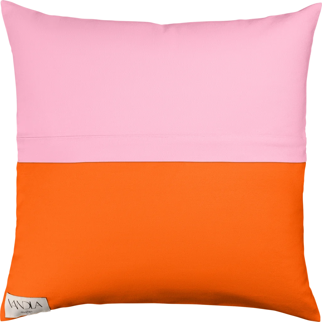 Modulare Kissenhülle Farbkombinationen mit Pink in Pink+Orange von Vandla design Größe 50x50 cm