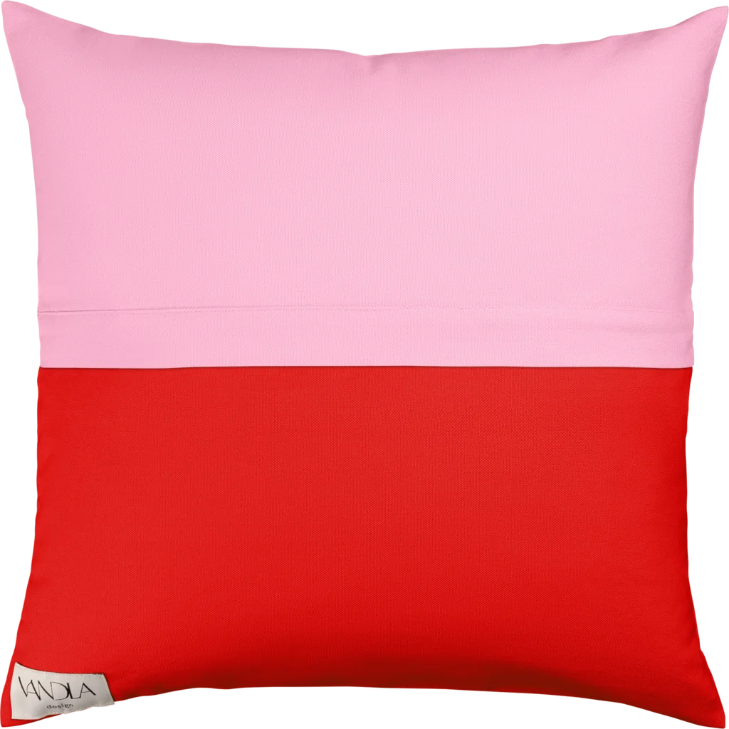 Modulare Kissenhülle Farbkombinationen mit Pink in Pink+Rot von Vandla design Größe 50x50 cm