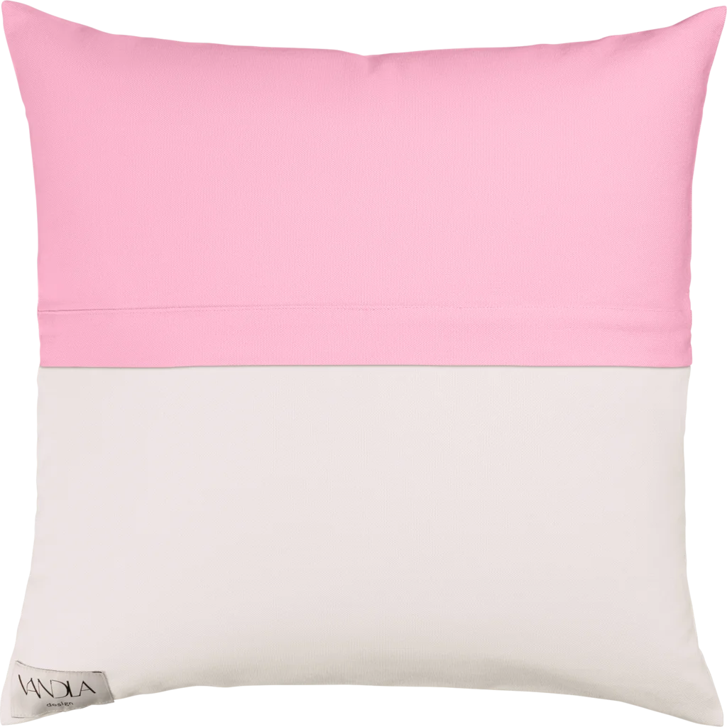 Modulare Kissenhülle Farbkombinationen mit Pink in Pink+Weiß von Vandla design Größe 50x50 cm