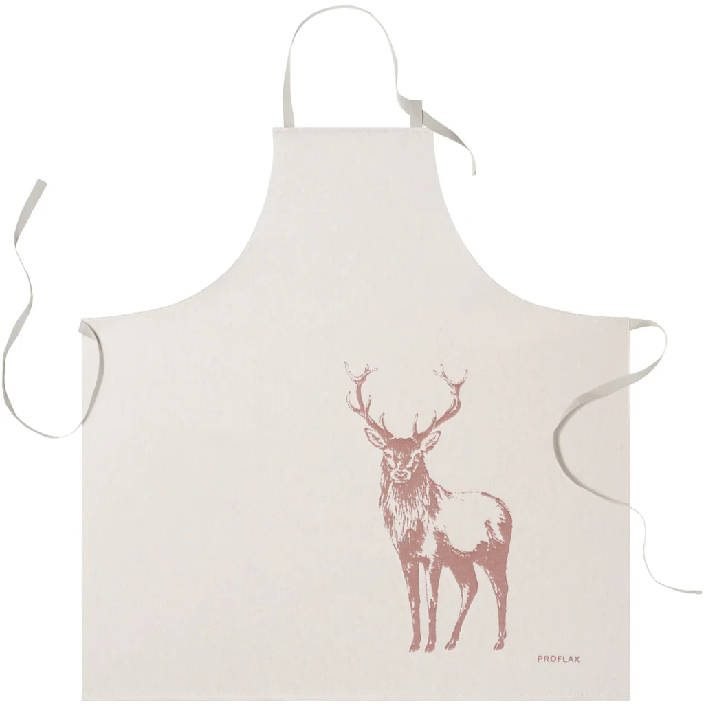 Schürze Hirsch in Braun Muster Hirsch von Proflax Größe 80x80 cm