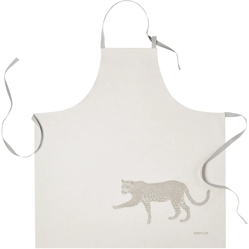 Schürze Leopard in Taupe Braun Muster Leopard von Proflax Größe 80x80 cm