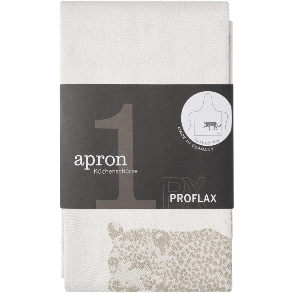 Schürze Leopard in Taupe Braun Muster Leopard von Proflax Größe 80x80 cm